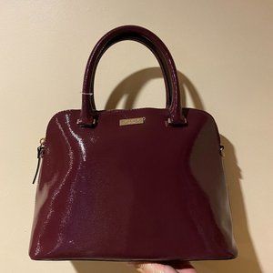 NWOT Kate Spade Burgundy Patent Leather Satchel